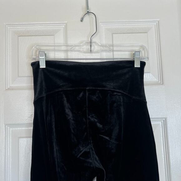 SPANX Velvet Leggings Black Size Large Velour Shaping High Waisted 2070 - Picture 7 of 7